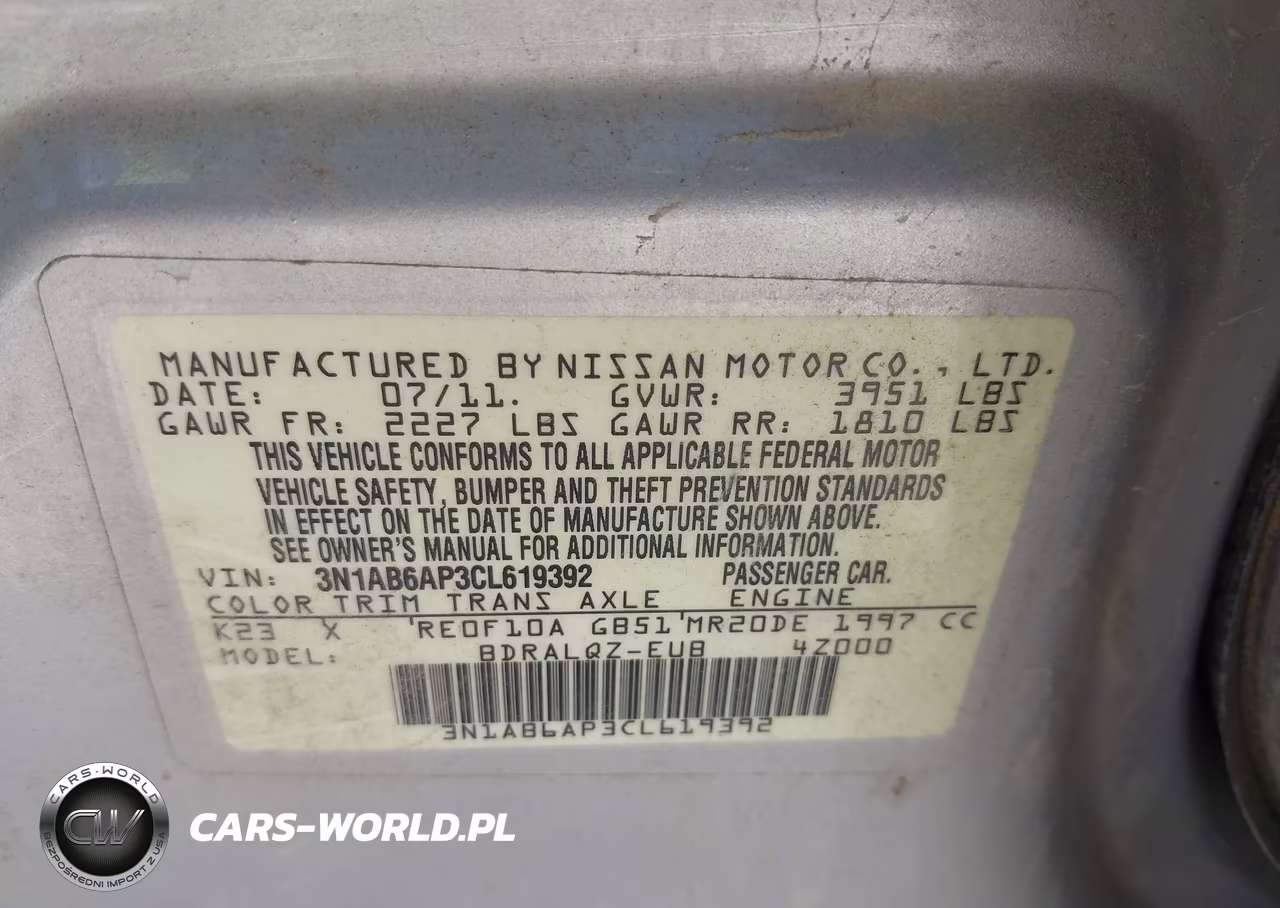 2012 Nissan Sentra 2.0 VIN:3N1AB6AP3CL619392 - 9