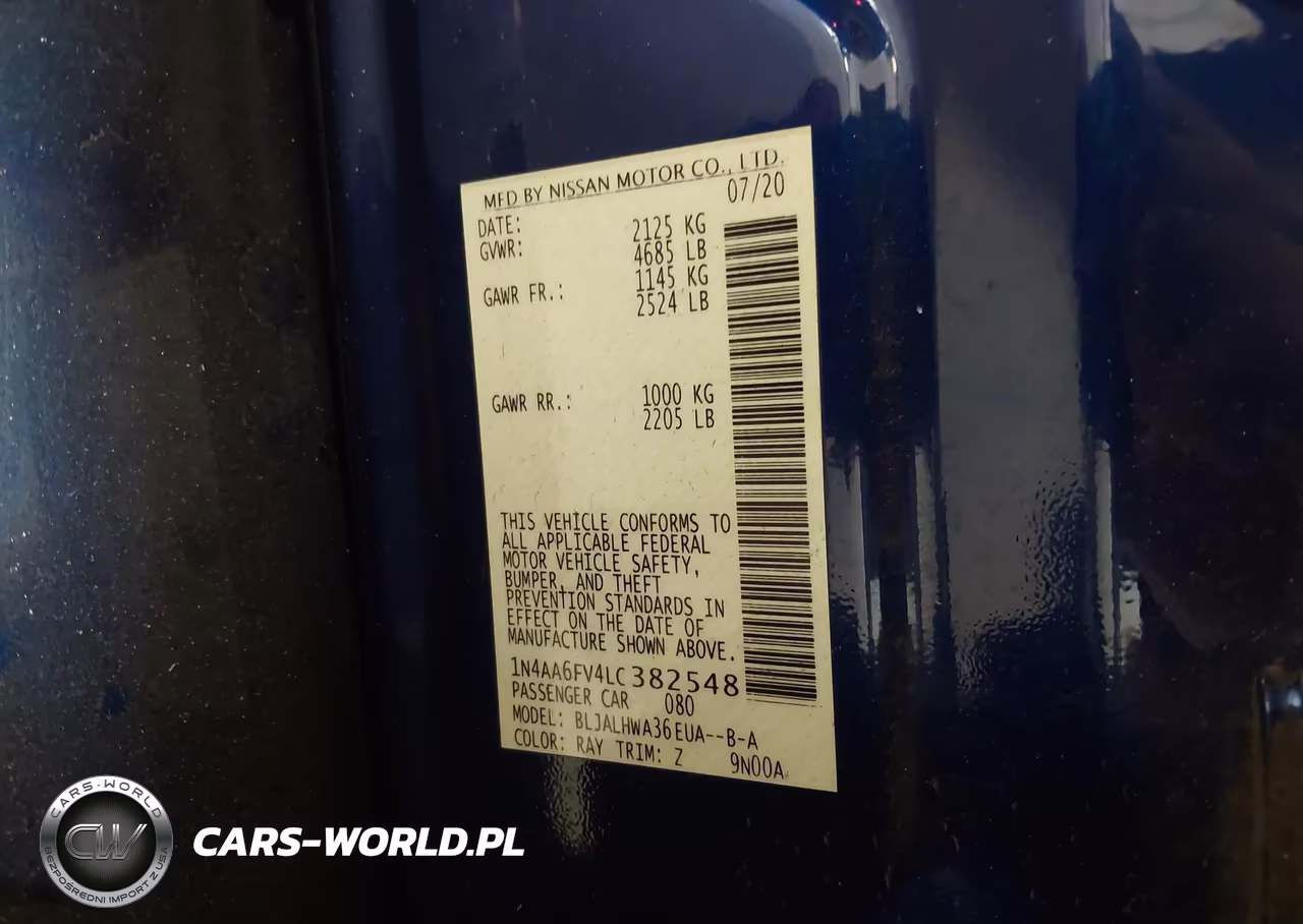 2020 Nissan Maxima Platinum Xtronic Cvt VIN:1N4AA6FV4LC382548 - 9