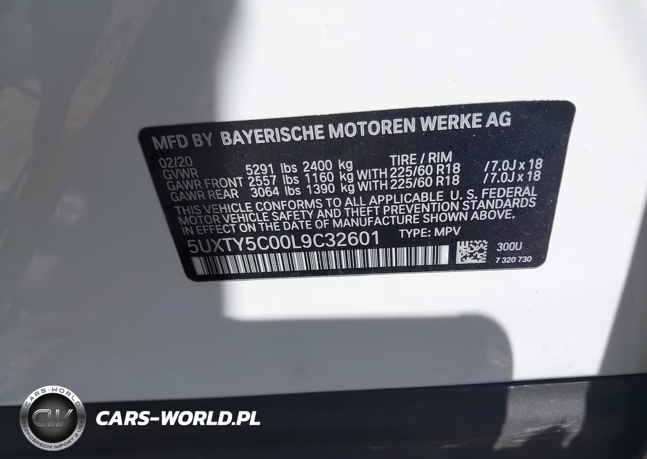 2020 BMW X3 xDrive30I VIN:5UXTY5C00L9C32601 - 9