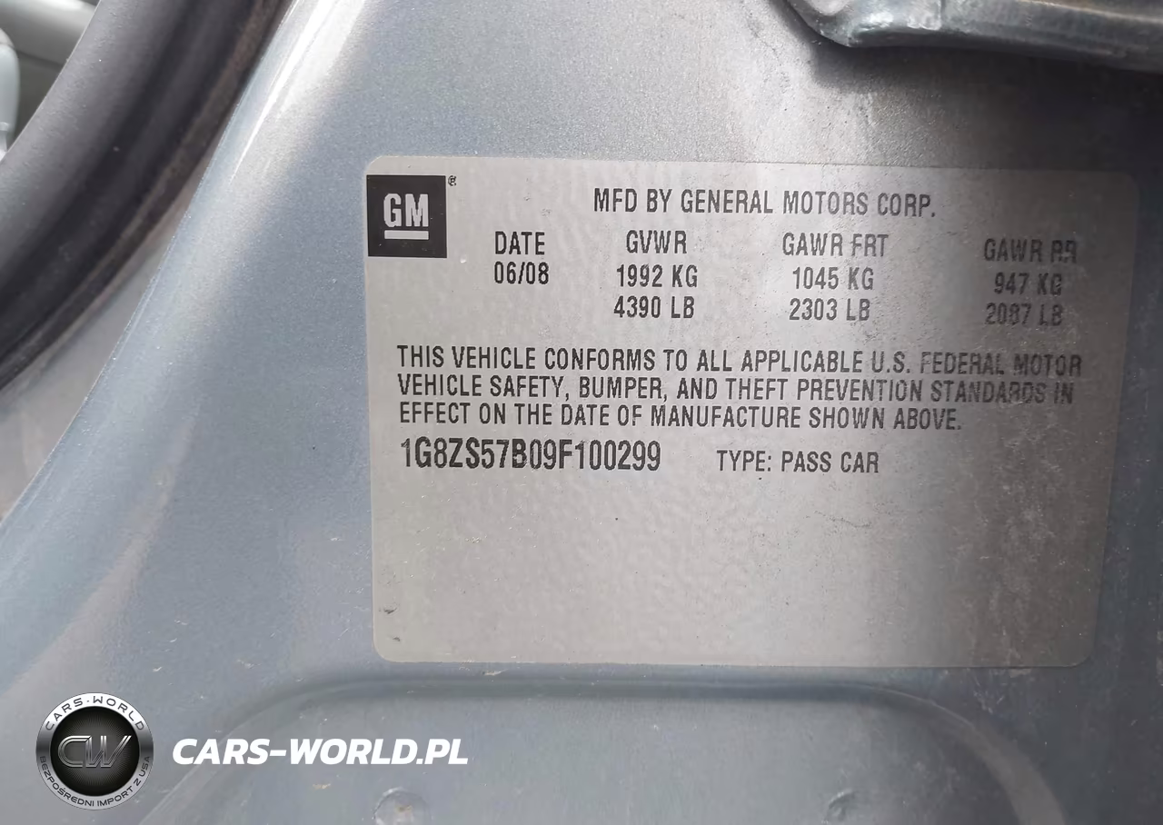 2009 Saturn Aura Xe VIN:1G8ZS57B09F100299 - 9