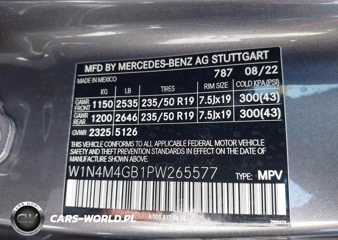 2023 Mercedes-Benz Glb 250 VIN:W1N4M4GB1PW265577 - 9