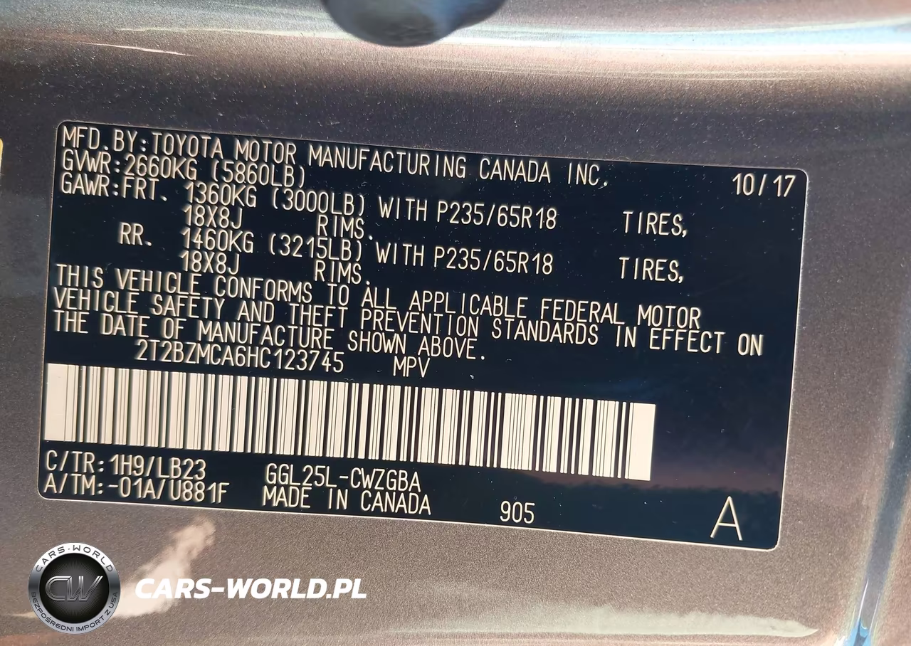 2017 Lexus Rx 350 VIN:2T2BZMCA6HC123745 - 9