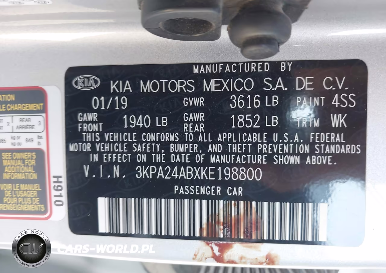 2019 Kia Rio S VIN:3KPA24ABXKE198800 - 9