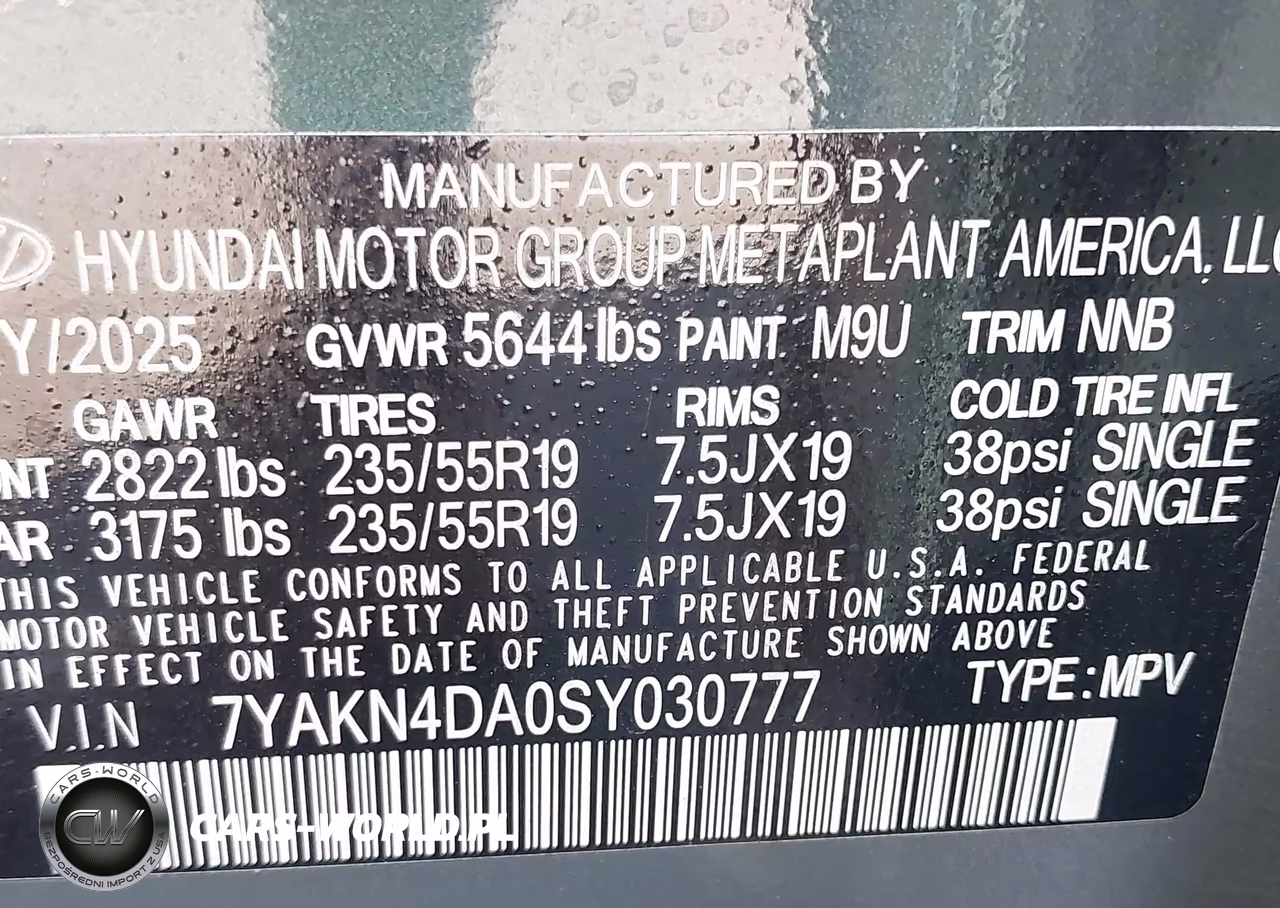 2025 Hyundai Ioniq 5 Sel VIN:7YAKN4DA0SY030777 - 9