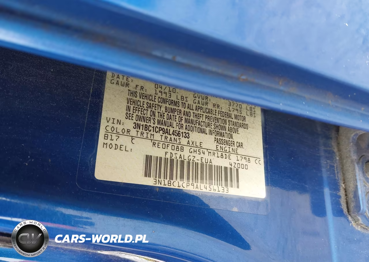 2010 Nissan Versa 1.8Sl VIN:3N1BC1CP9AL456133 - 9