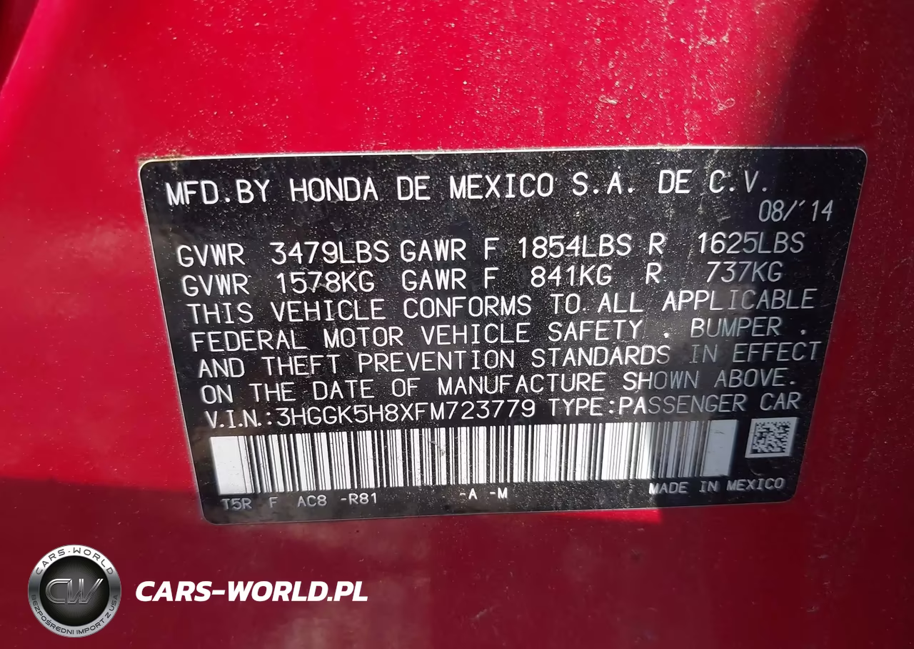 2015 Honda Fit Ex-Ex-L VIN:3HGGK5H8XFM723779 - 9