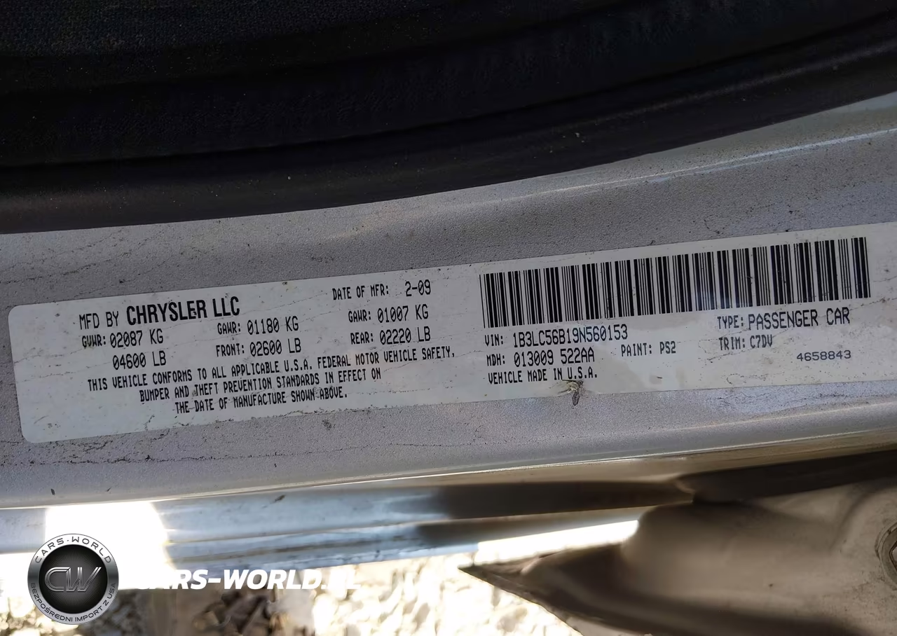 2009 Dodge Avenger Sxt VIN:1B3LC56B19N560153 - 9