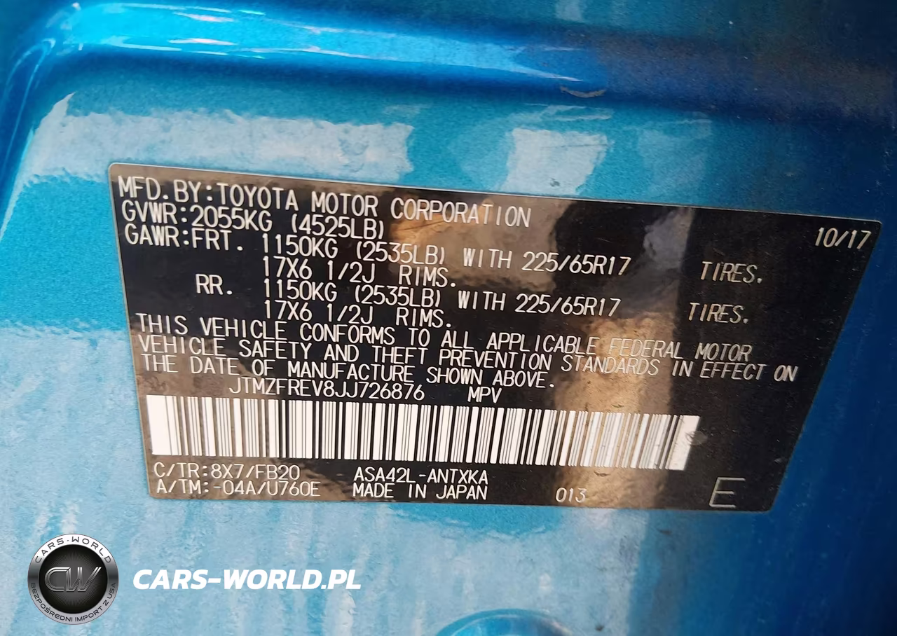 2018 Toyota Rav4 Le VIN:JTMZFREV8JJ726876 - 9