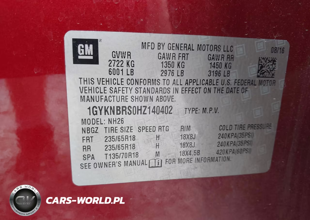 2017 Cadillac Xt5 Luxury VIN:1GYKNBRS0HZ140402 - 9