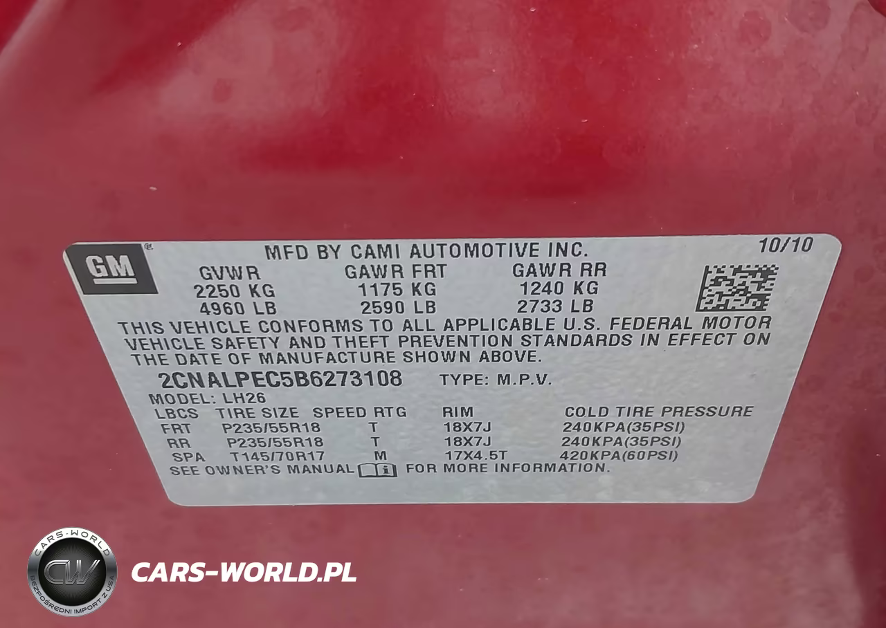 2011 Chevrolet Equinox 2Lt VIN:2CNALPEC5B6273108 - 9