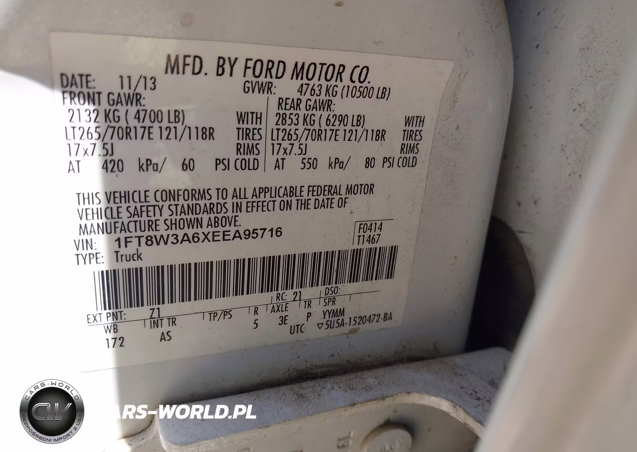 2014 Ford F-350 Xl VIN:1FT8W3A6XEEA95716 - 9