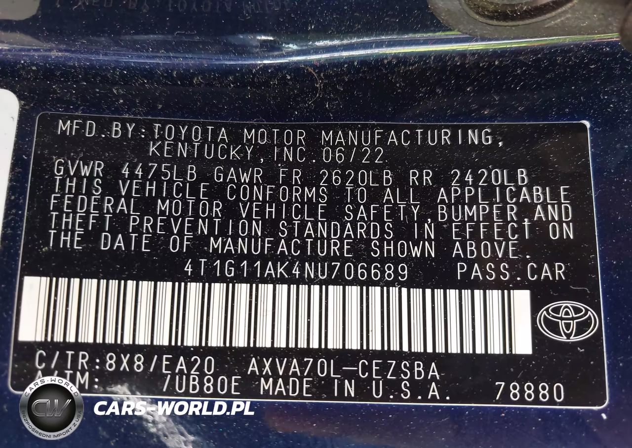 2022 Toyota Camry Se VIN:4T1G11AK4NU706689 - 9