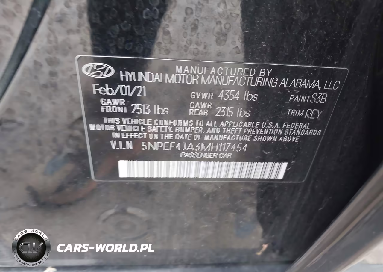 2021 Hyundai Sonata Sel VIN:5NPEF4JA3MH117454 - 9