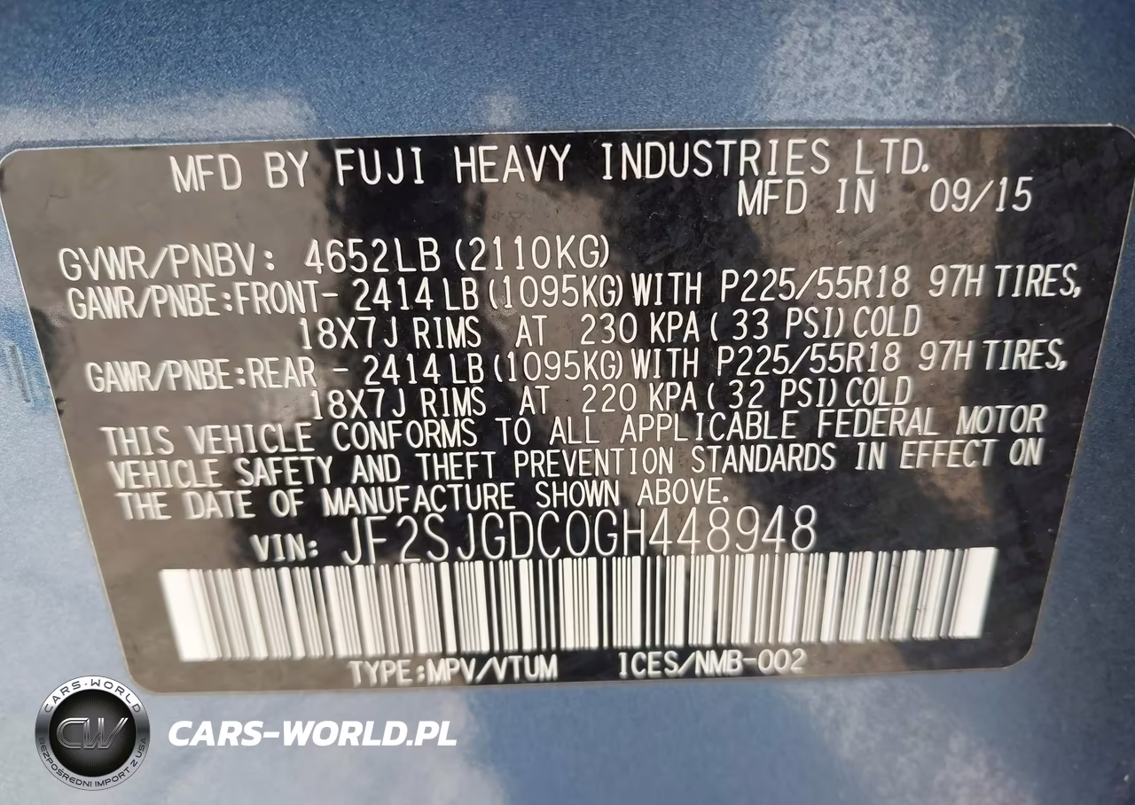 2016 Subaru Forester 2.0Xt Premium VIN:JF2SJGDC0GH448948 - 9