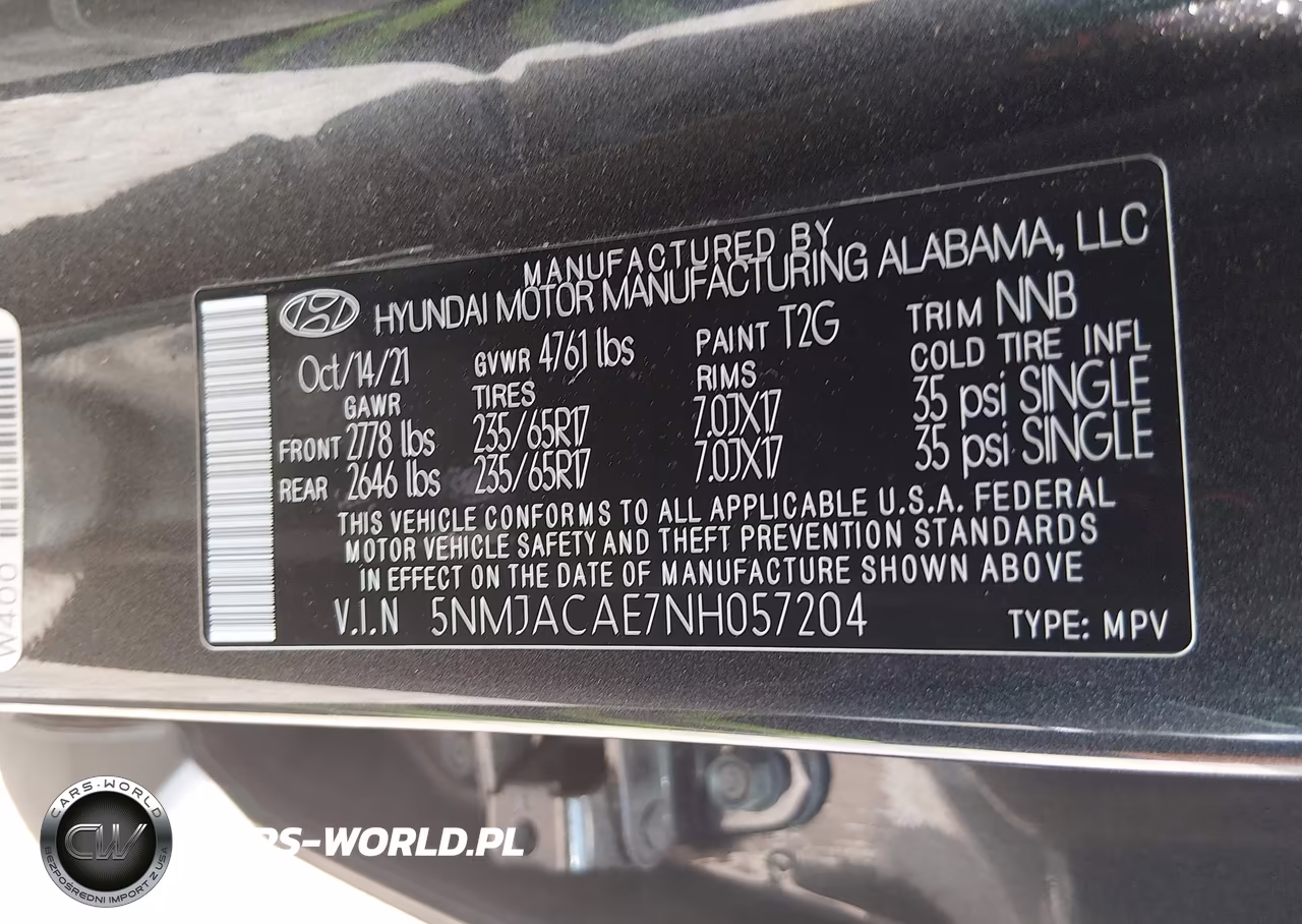 2022 Hyundai Tucson Se VIN:5NMJACAE7NH057204 - 9