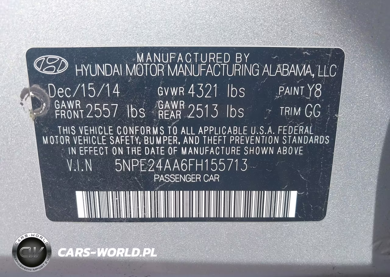2015 Hyundai Sonata Eco VIN:5NPE24AA6FH155713 - 9