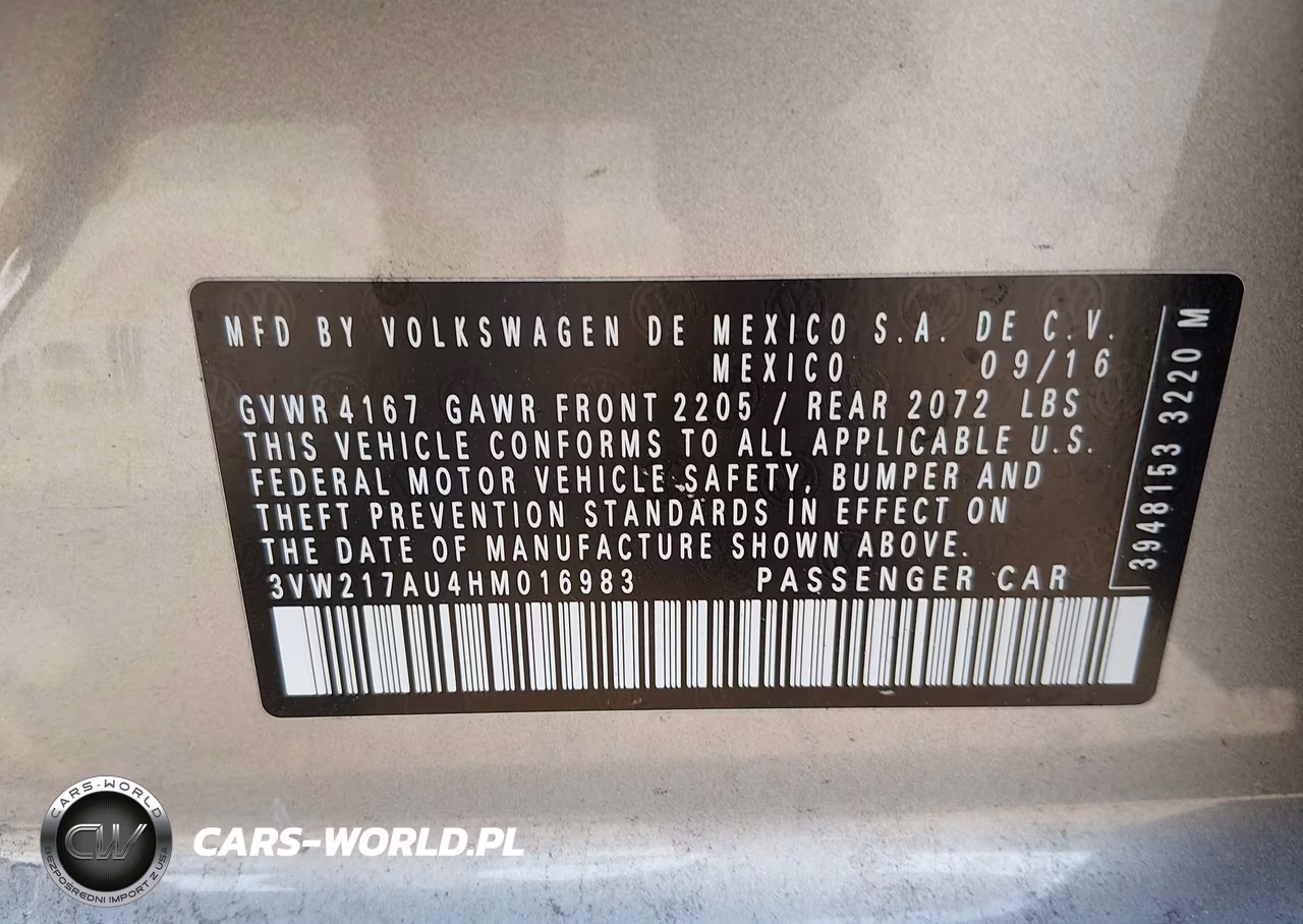 2017 Volkswagen Golf Tsi S 4-Door-Tsi Se 4-Door-Tsi Sel 4-Door-Tsi Wolfsburg Edition 4-Door VIN:3VW217AU4HM016983 - 9