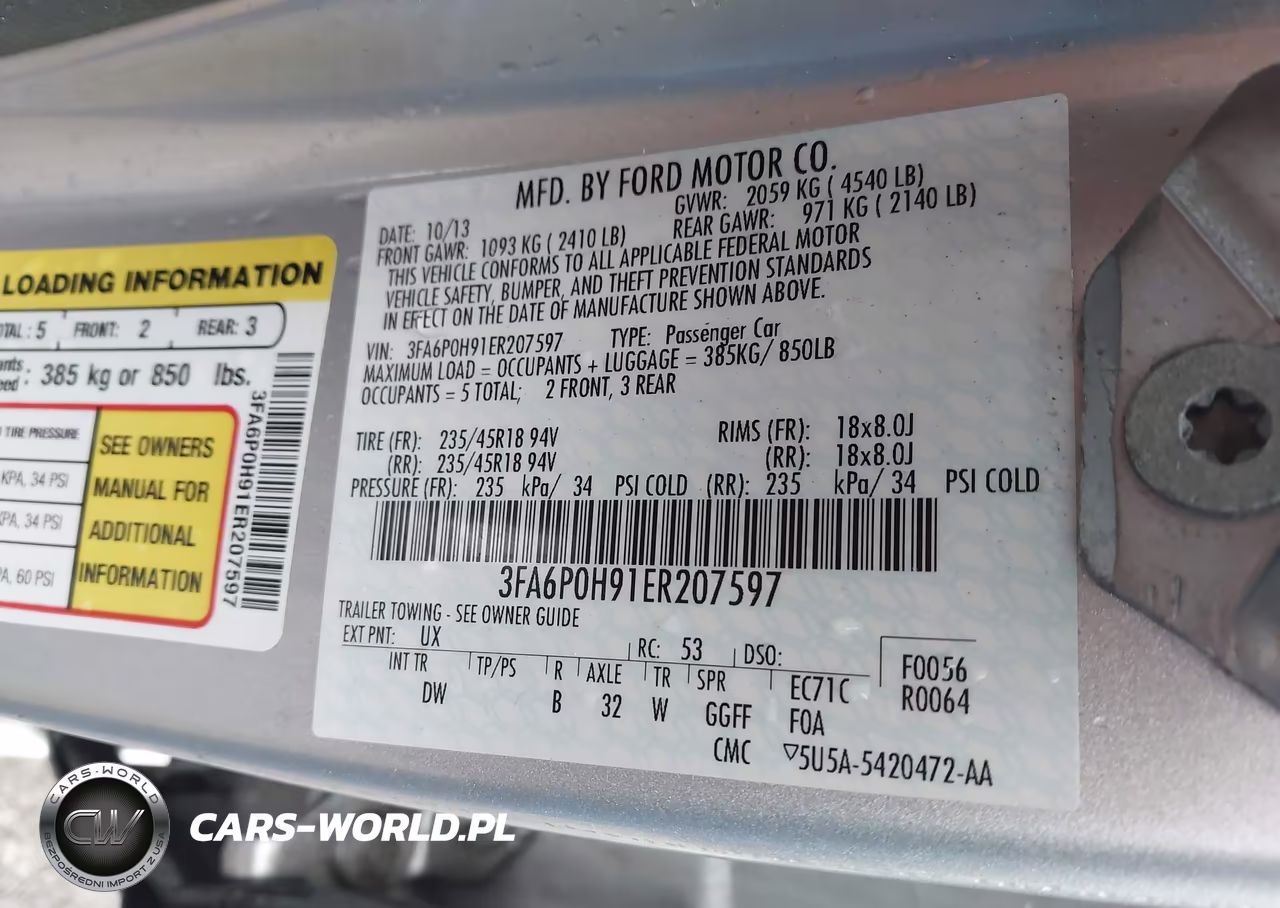 2014 Ford Fusion Se VIN:3FA6P0H91ER207597 - 9