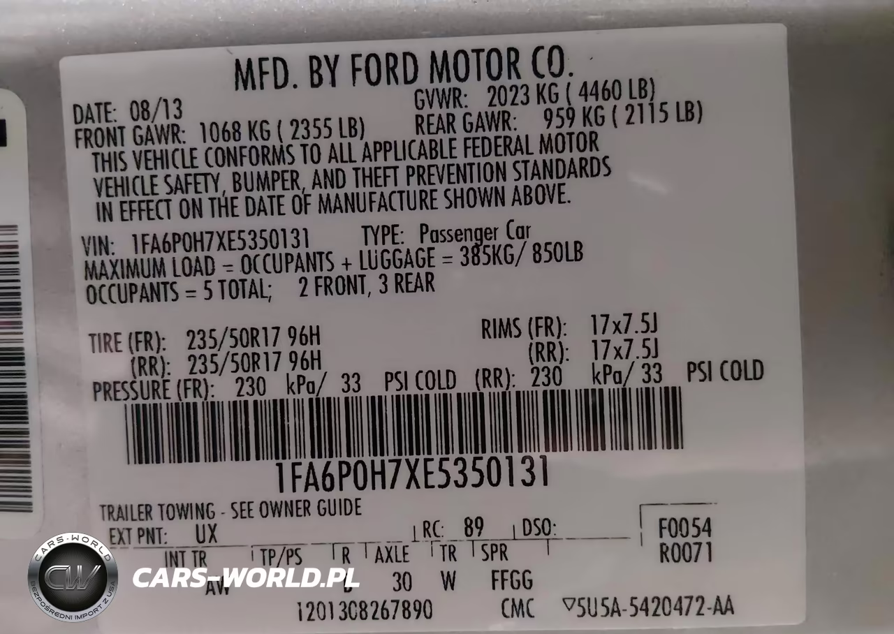 2014 Ford Fusion Se VIN:1FA6P0H7XE5350131 - 9