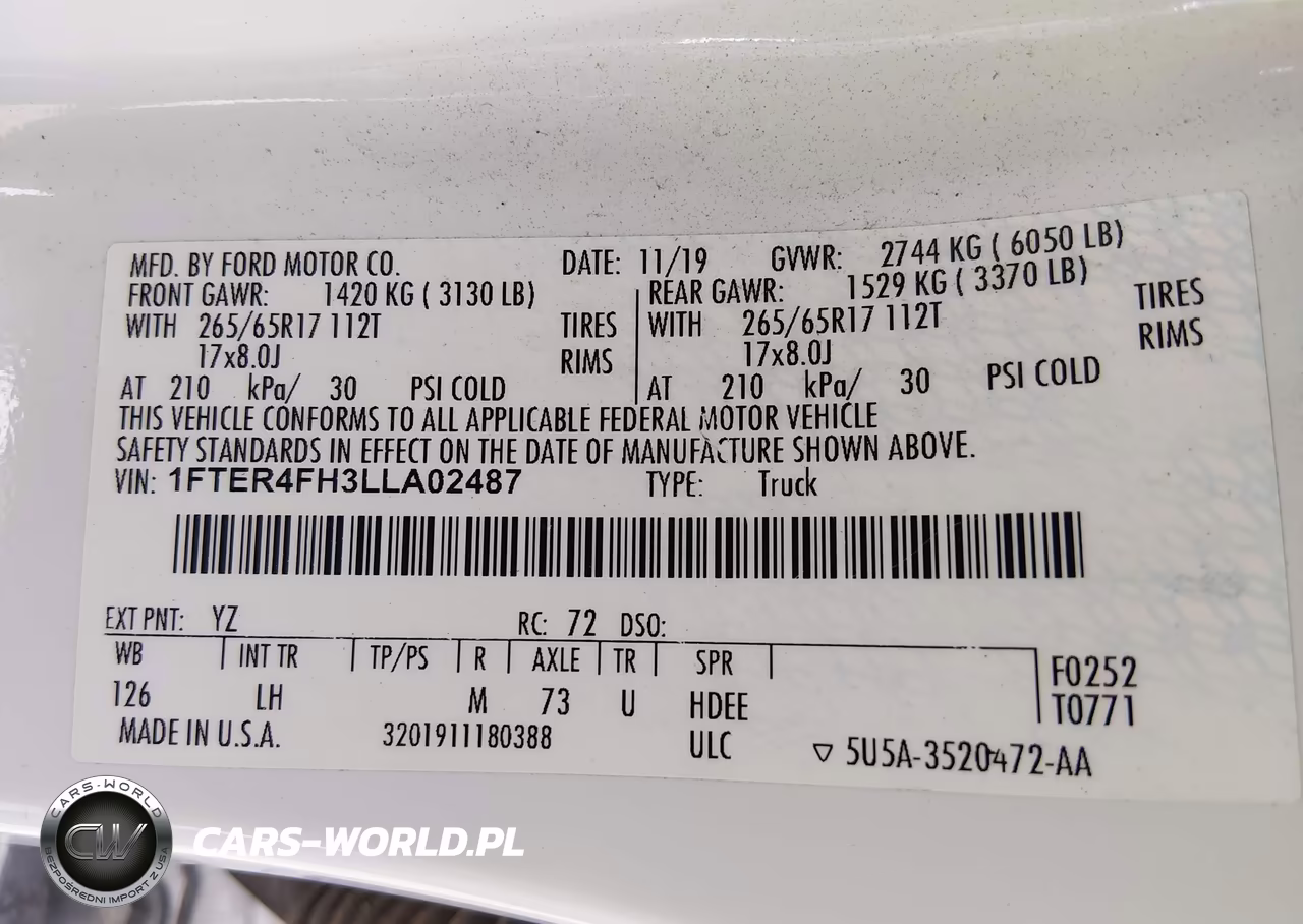 2020 Ford Ranger Xlt VIN:1FTER4FH3LLA02487 - 9