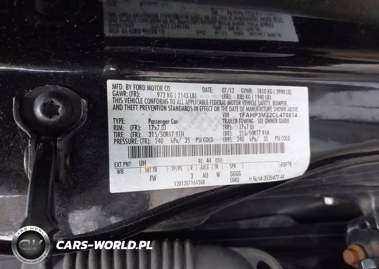 2012 Ford Focus Sel VIN:1FAHP3M22CL478814 - 9