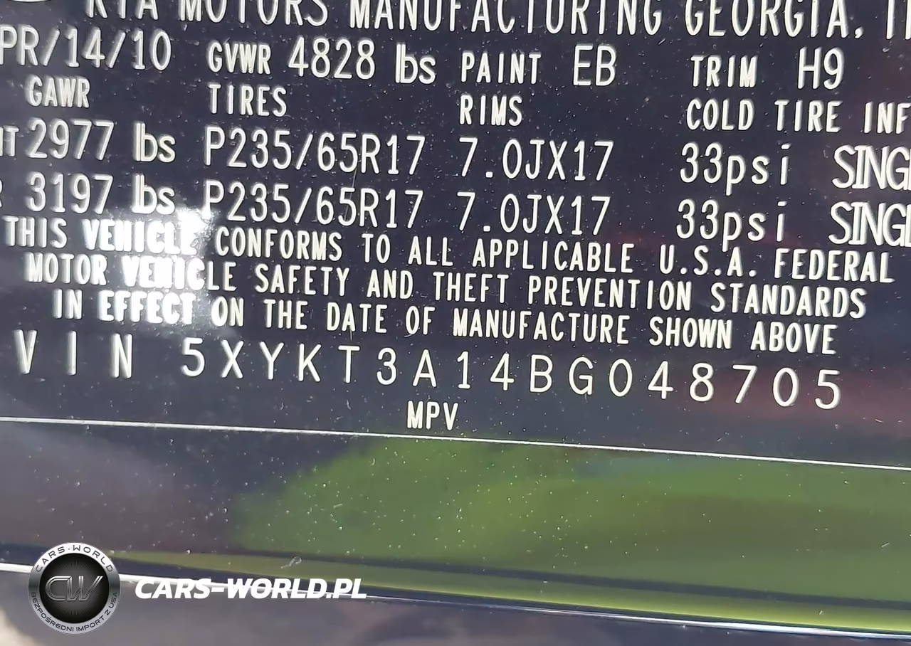 2011 Kia Sorento Lx VIN:5XYKT3A14BG048705 - 9