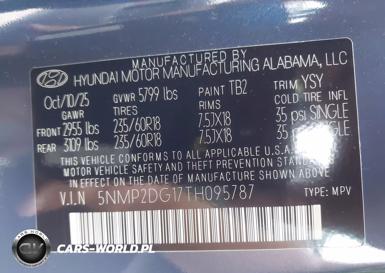 2026 Hyundai Santa Fe Hybrid Sel VIN:5NMP2DG17TH095787 - 9