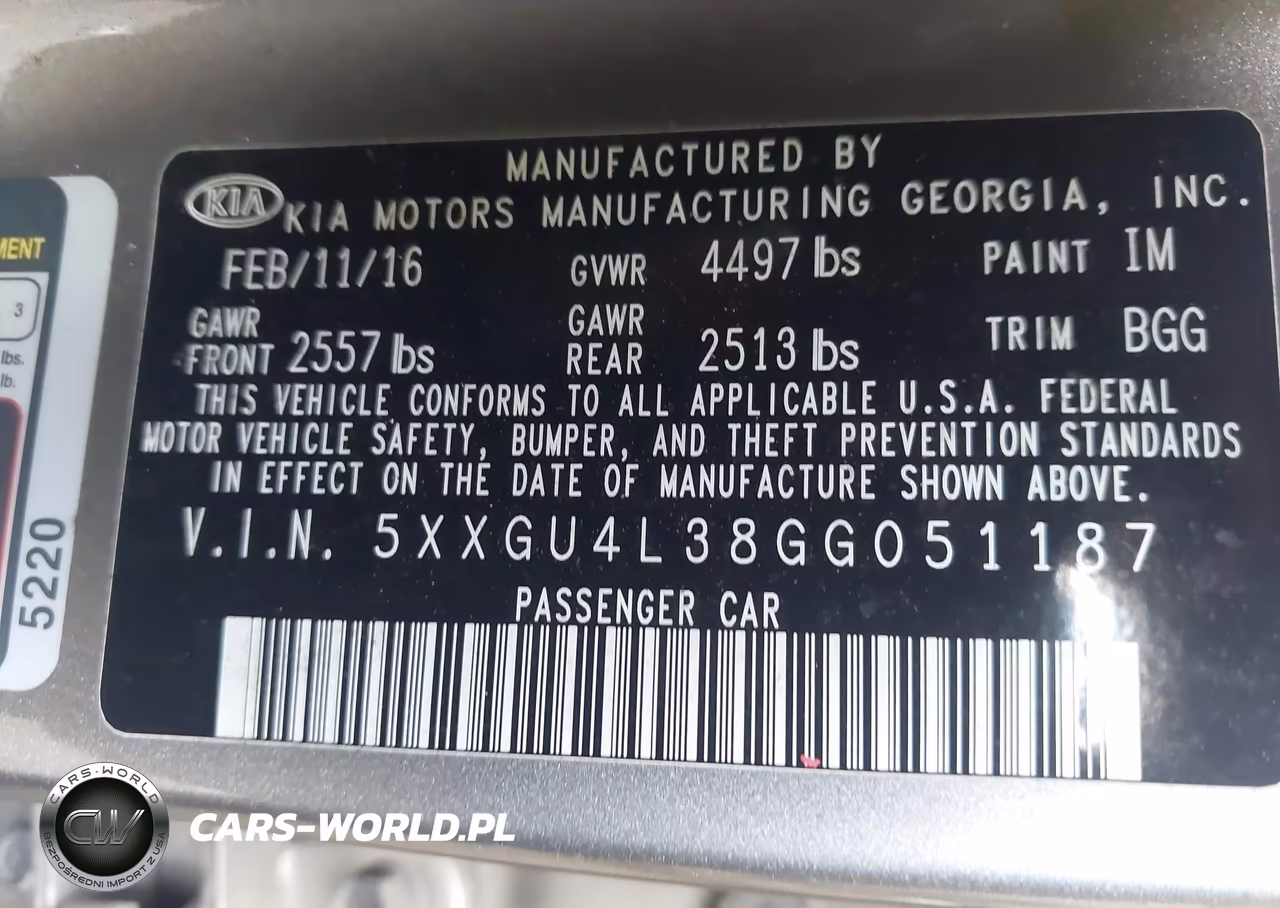 2016 Kia Optima Ex VIN:5XXGU4L38GG051187 - 9