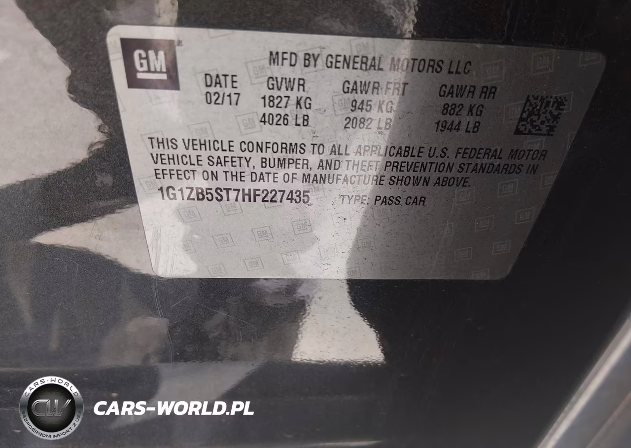2017 Chevrolet Malibu Ls VIN:1G1ZB5ST7HF227435 - 9