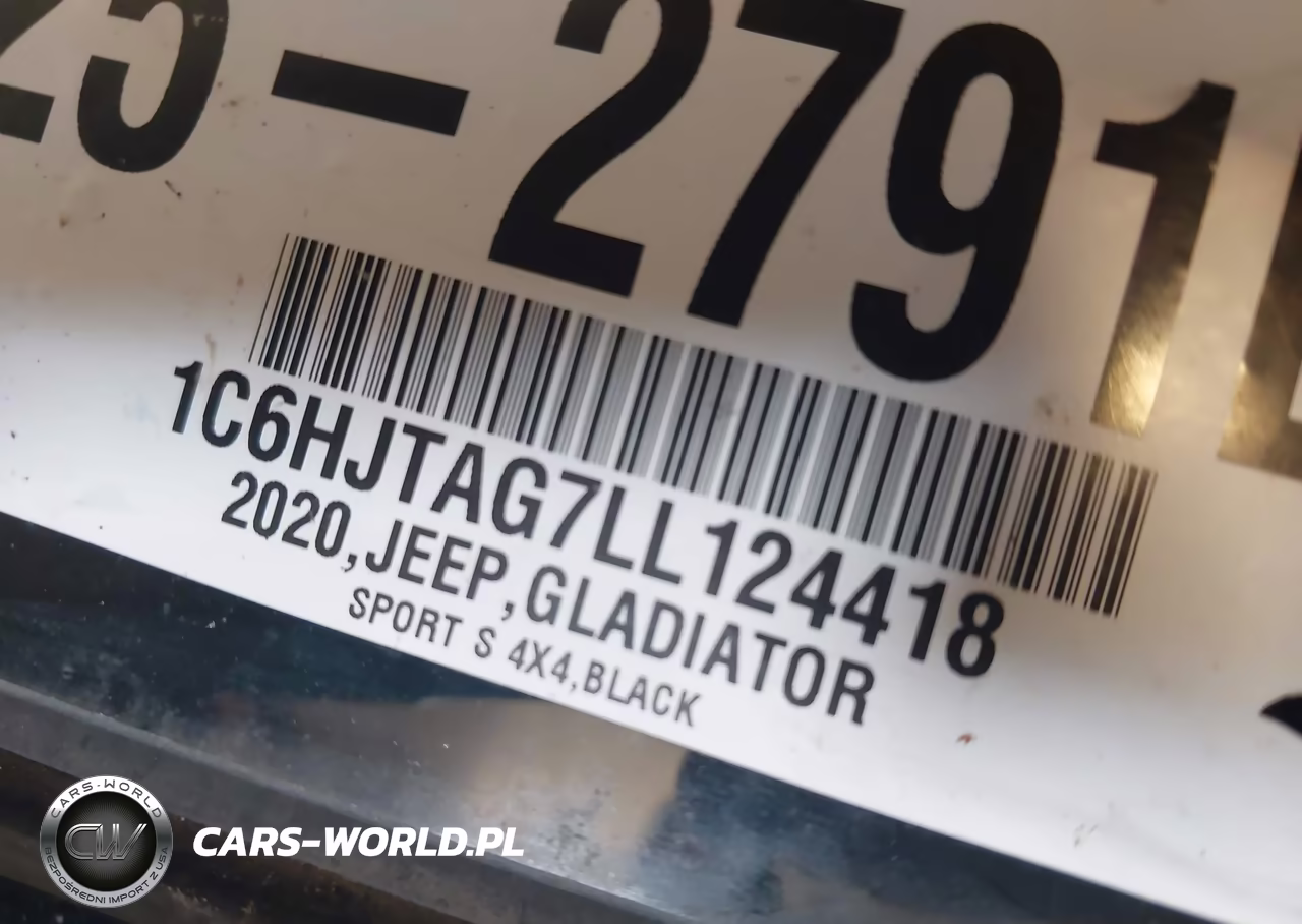 2020 Jeep Gladiator Sport S 4X4 VIN:1C6HJTAG7LL124418 - 9