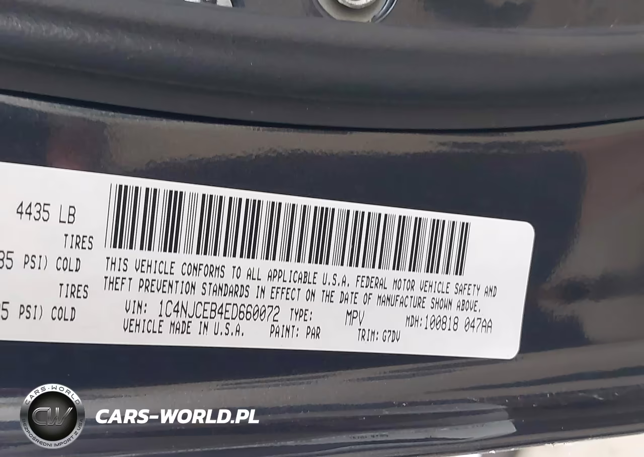 2014 Jeep Compass Latitude VIN:1C4NJCEB4ED660072 - 9