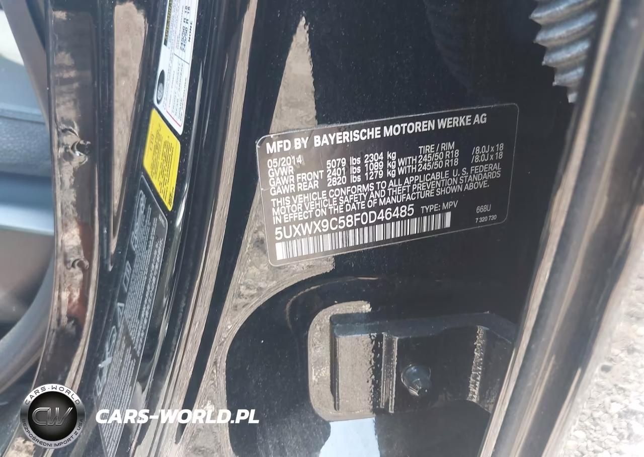 2015 BMW X3 xDrive28I VIN:5UXWX9C58F0D46485 - 9