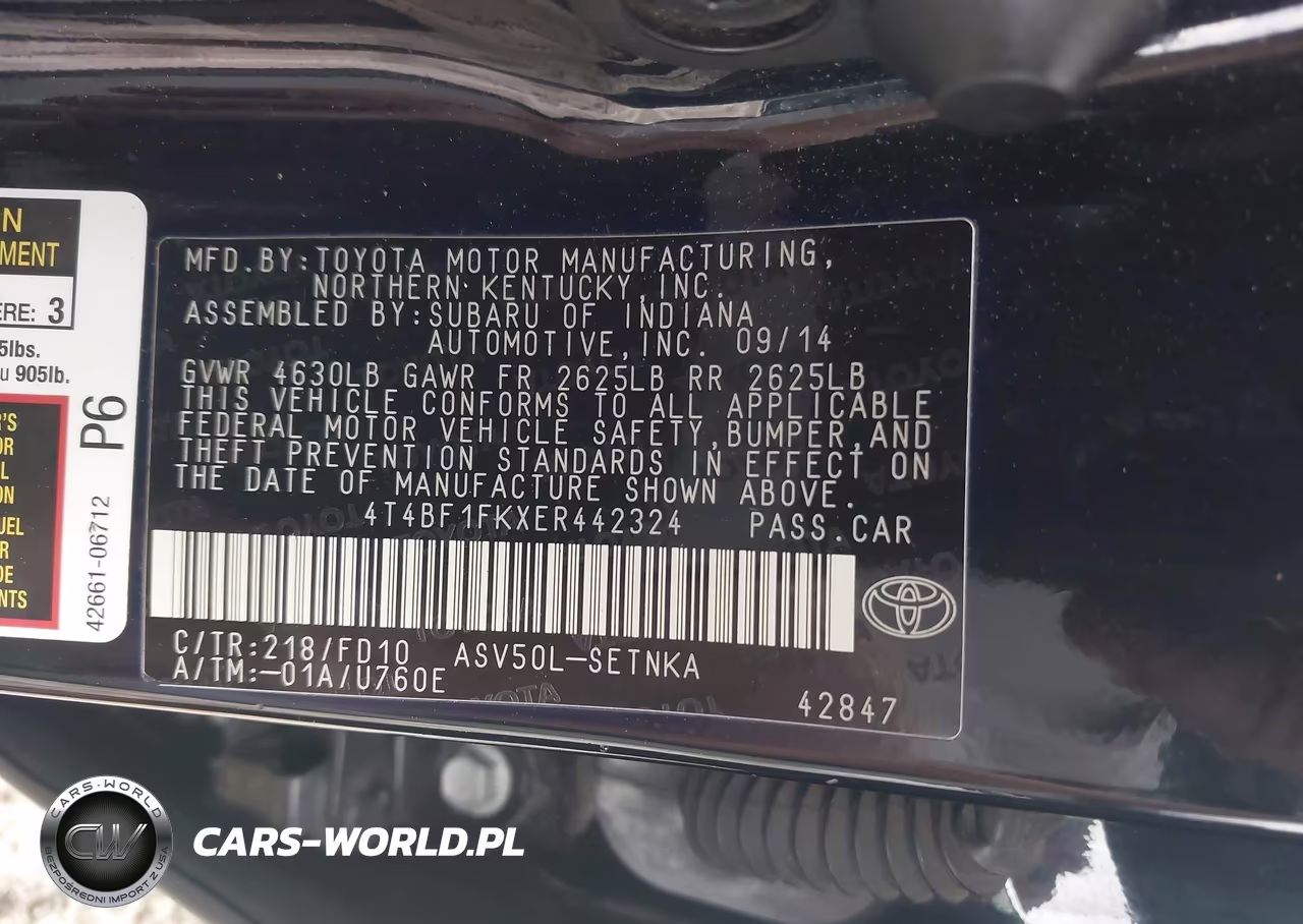 2014 Toyota Camry Le VIN:4T4BF1FKXER442324 - 9