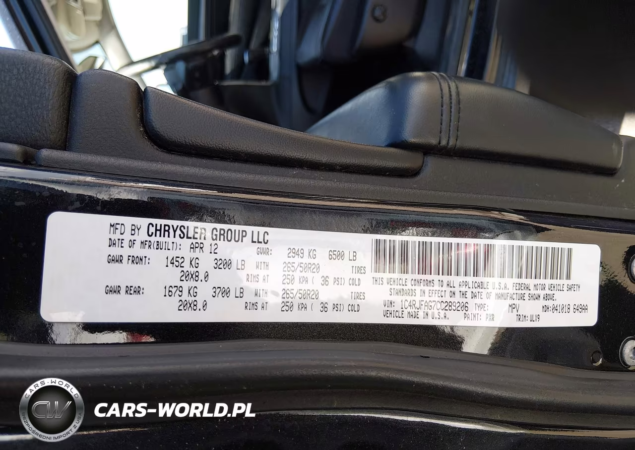 2012 Jeep Grand Cherokee Laredo VIN:1C4RJFAG7CC289206 - 9