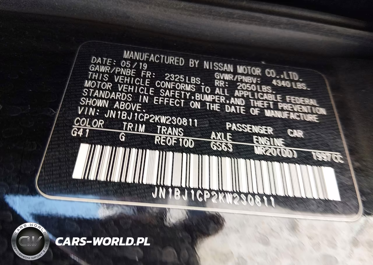 2019 Nissan Rogue Sport Sv VIN:JN1BJ1CP2KW230811 - 9