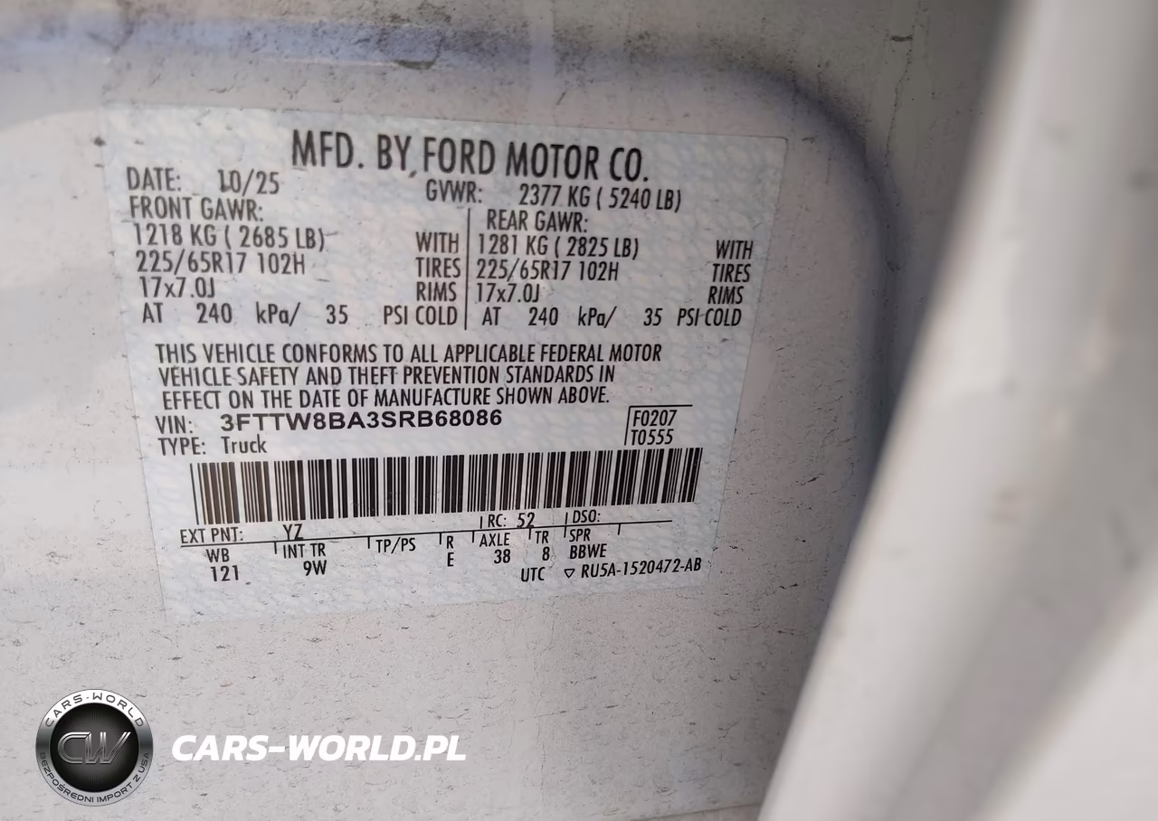 2025 Ford Maverick Xl VIN:3FTTW8BA3SRB68086 - 9