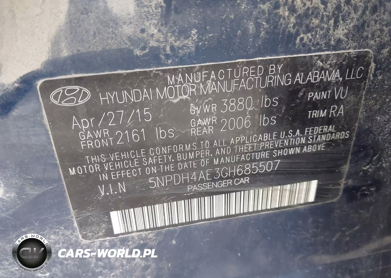 2016 Hyundai Elantra Se VIN:5NPDH4AE3GH685507 - 9