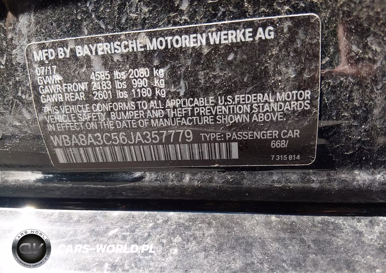 2018 BMW 320I xDrive VIN:WBA8A3C56JA357779 - 9