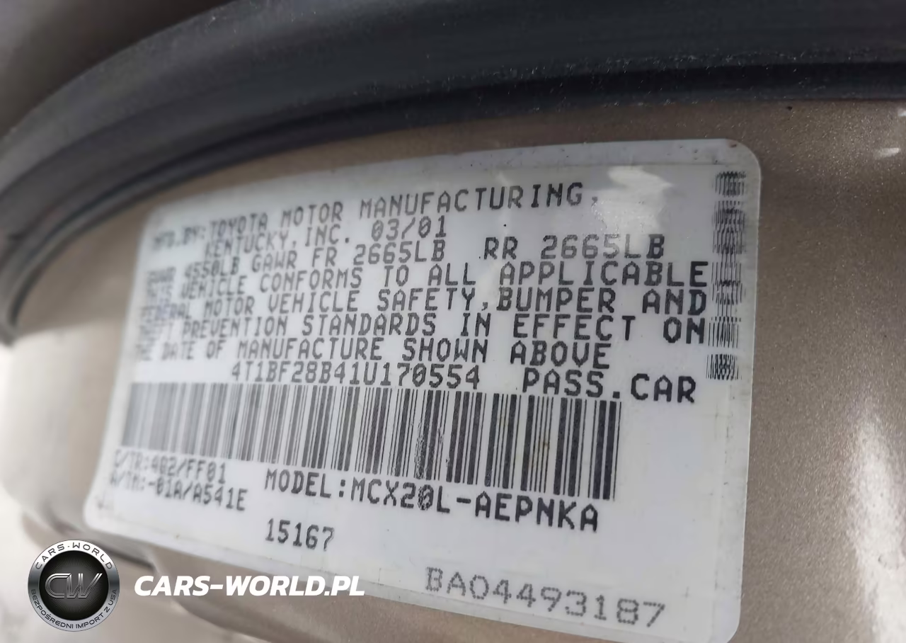 2001 Toyota Avalon Xl VIN:4T1BF28B41U170554 - 9