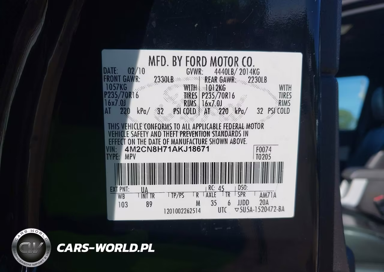 2010 Mercury Mariner Premier VIN:4M2CN8H71AKJ18671 - 9