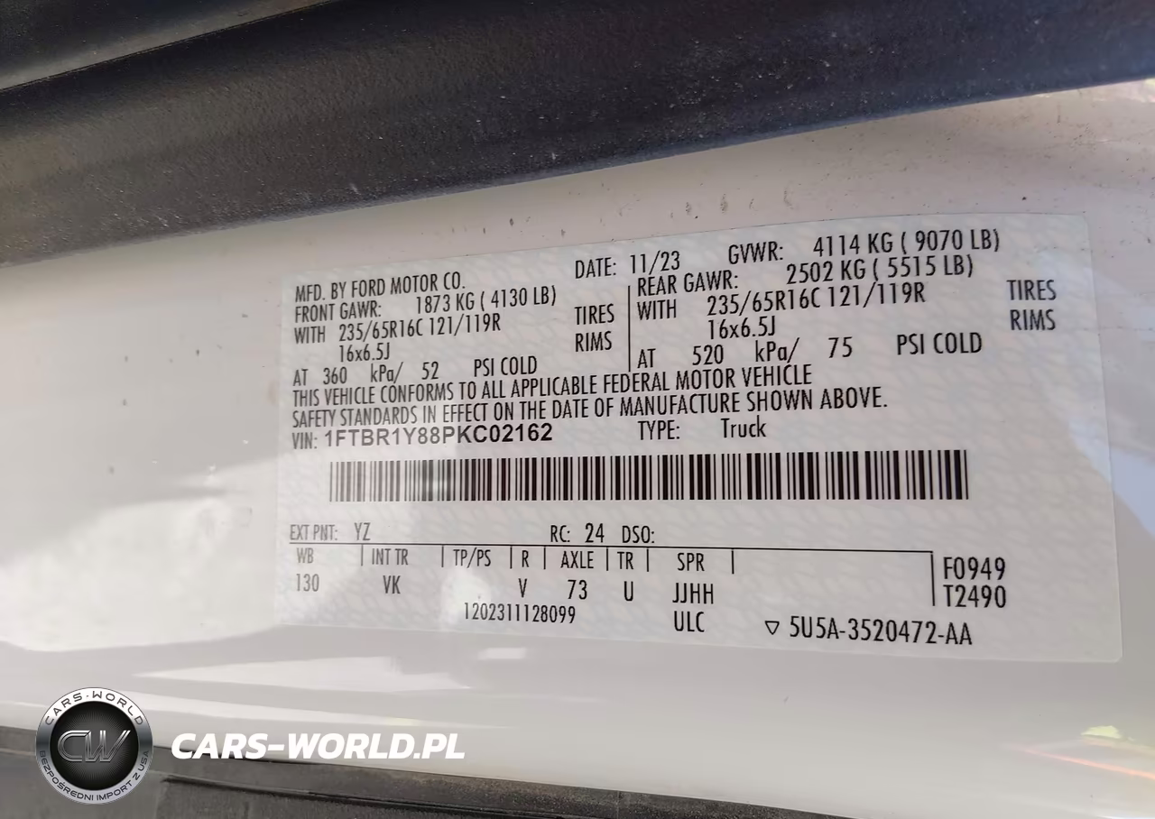 2023 Ford Transit-250 VIN:1FTBR1Y88PKC02162 - 9