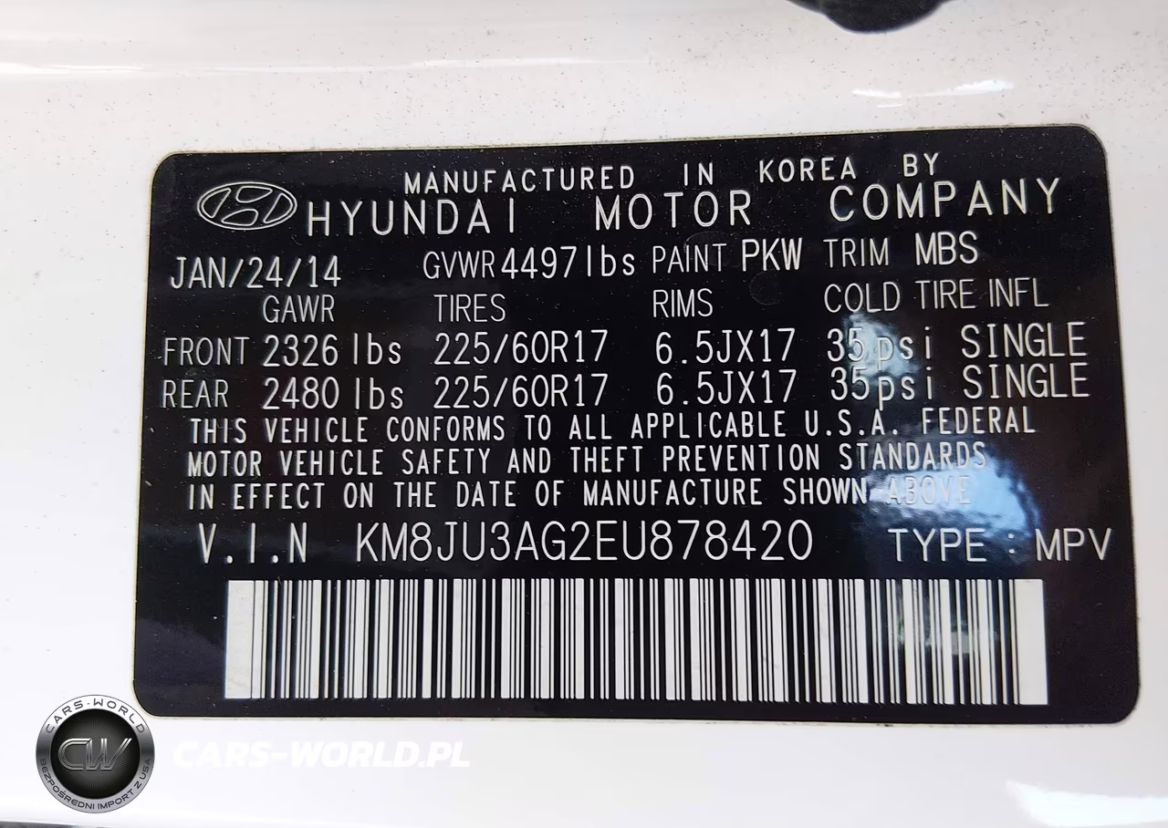 2014 Hyundai Tucson Se VIN:KM8JU3AG2EU878420 - 9