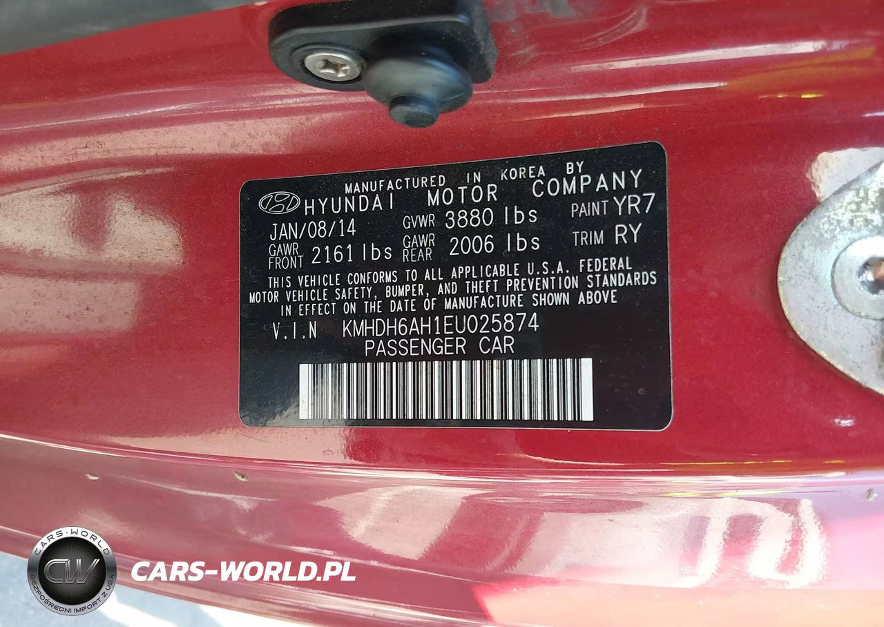 2014 Hyundai Elantra VIN:KMHDH6AH1EU025874 - 9