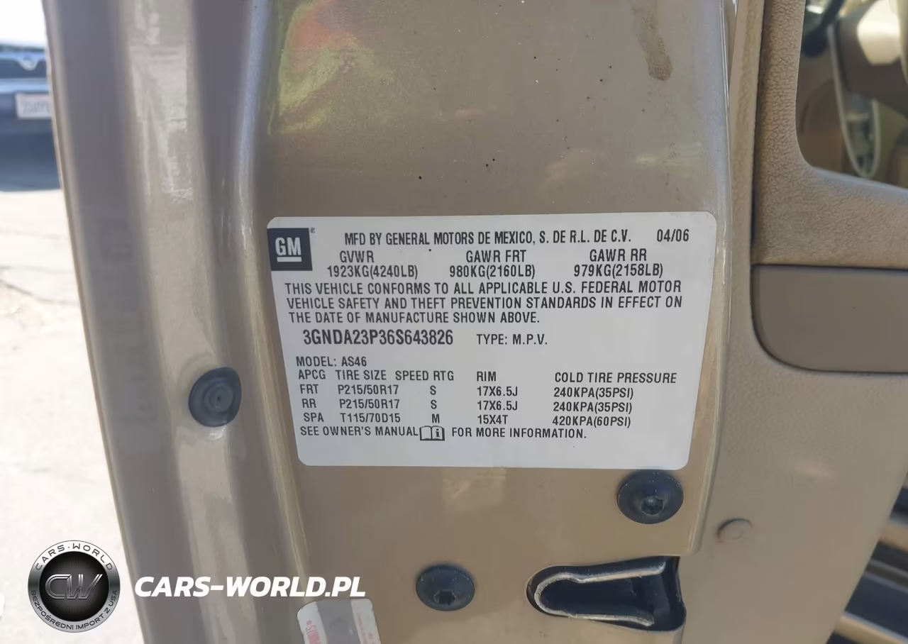 2006 Chevrolet Hhr Lt VIN:3GNDA23P36S643826 - 9