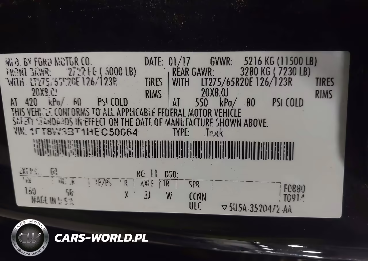2017 Ford F-350 Lariat VIN:1FT8W3BT1HEC50064 - 9