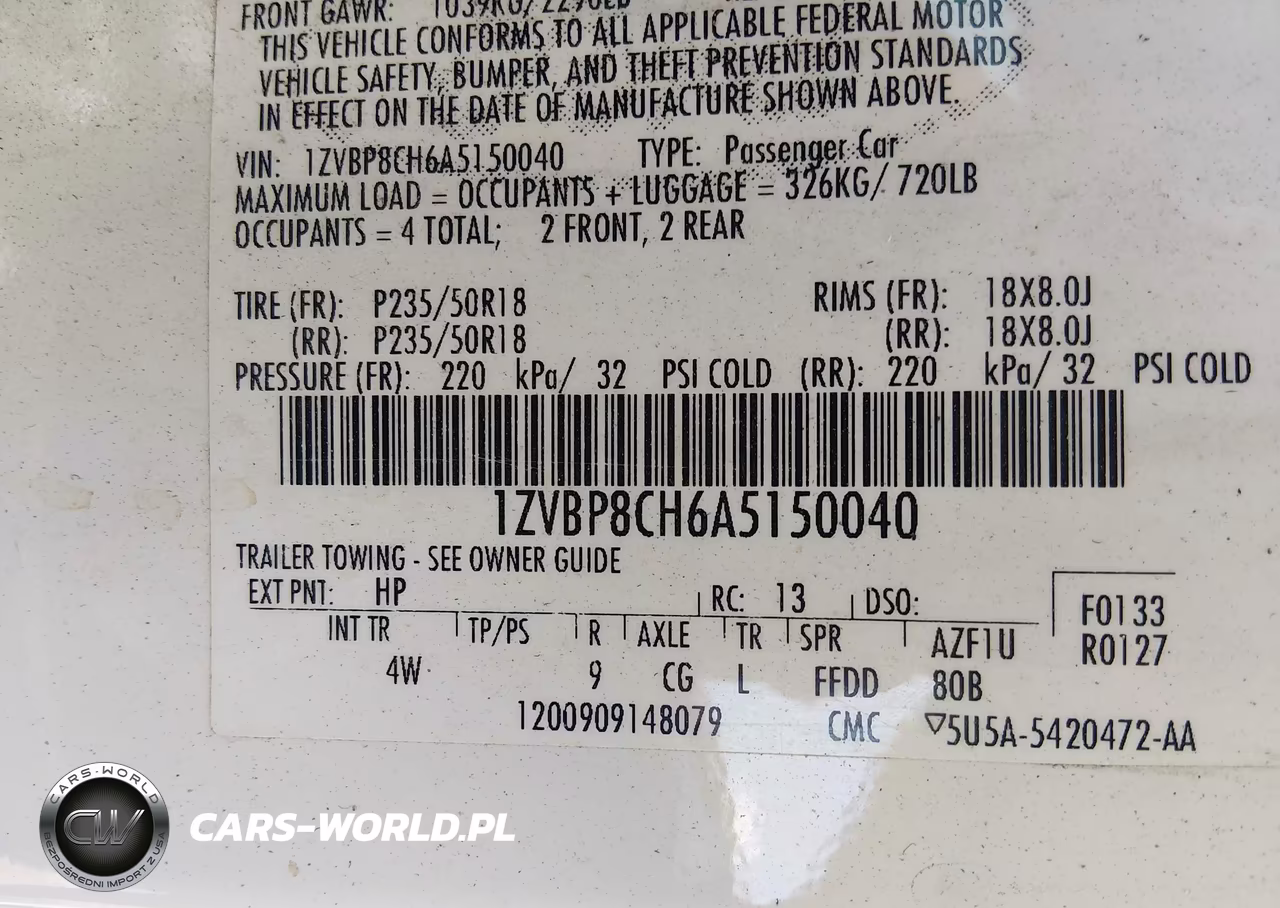 2010 Ford Mustang Gt-Gt Premium VIN:1ZVBP8CH6A5150040 - 9