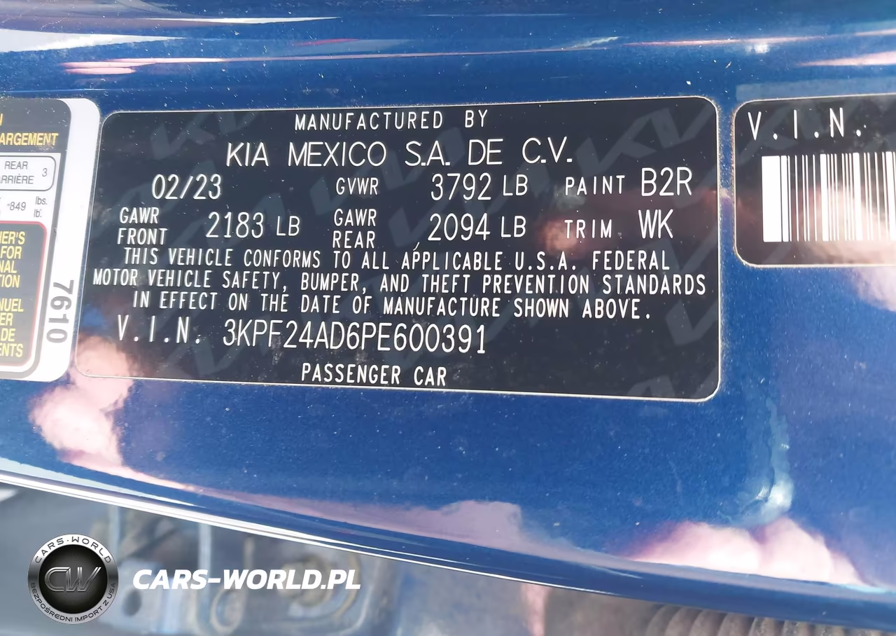 2023 Kia Forte Lxs VIN:3KPF24AD6PE600391 - 9