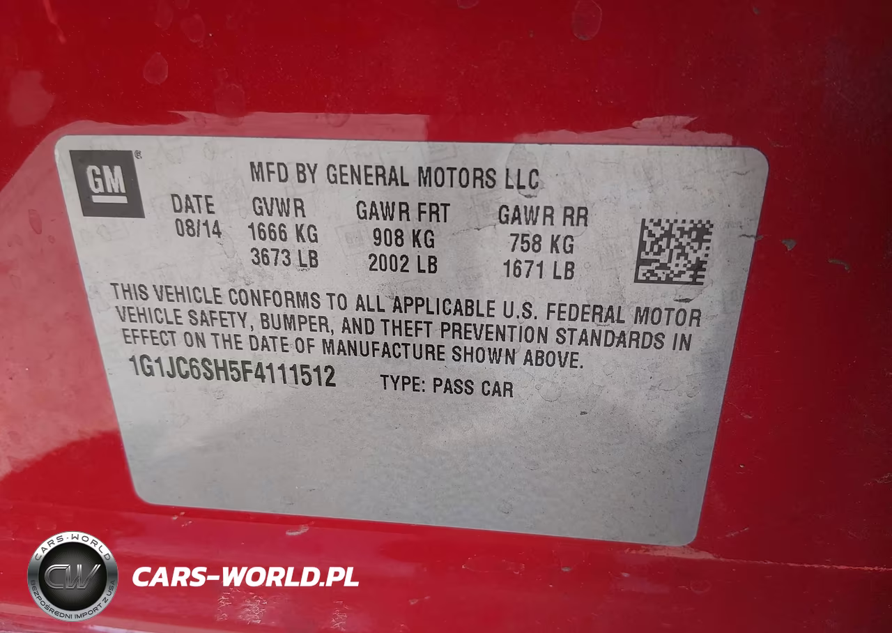 2015 Chevrolet Sonic Lt Auto VIN:1G1JC6SH5F4111512 - 9