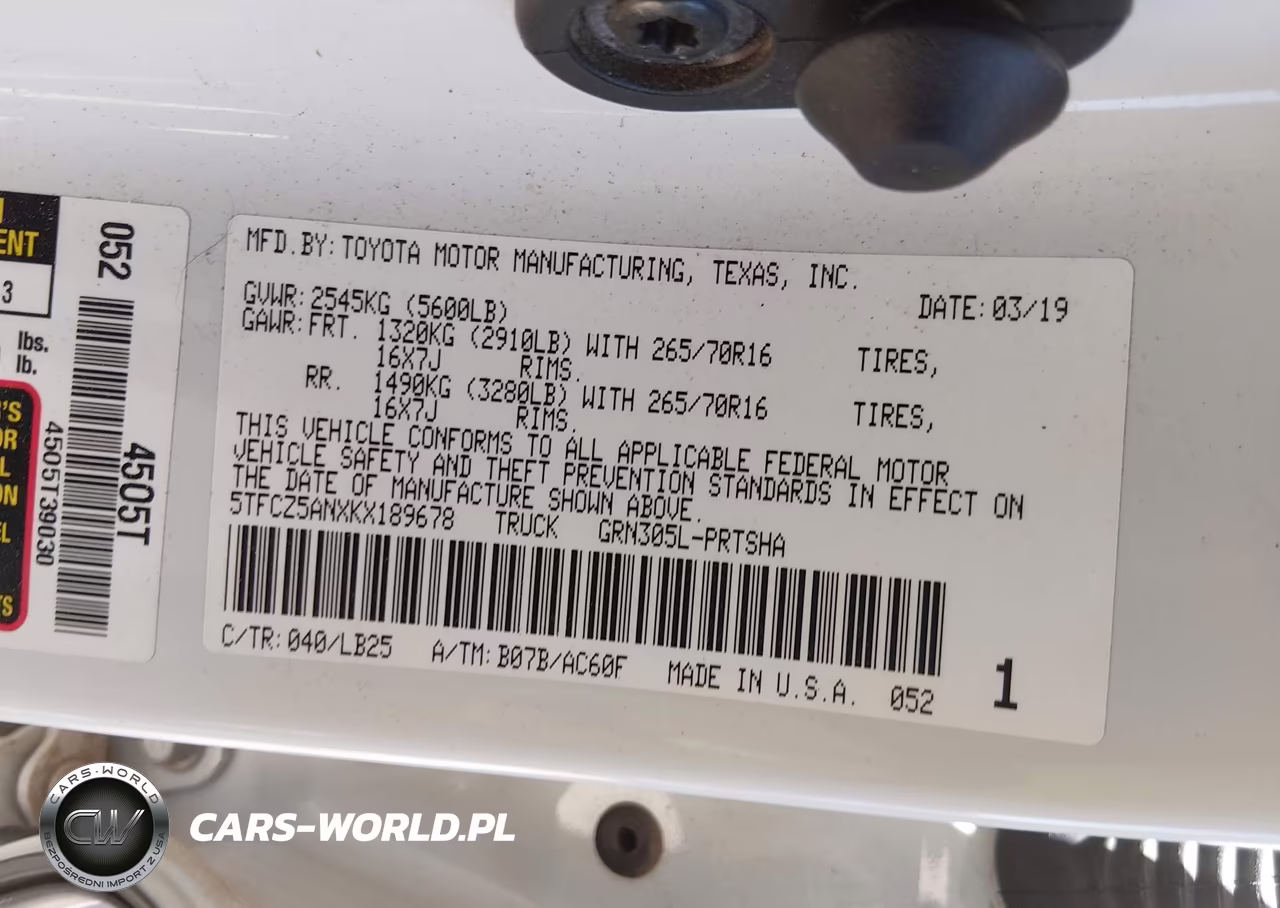 2019 Toyota Tacoma Trd Pro VIN:5TFCZ5ANXKX189678 - 9