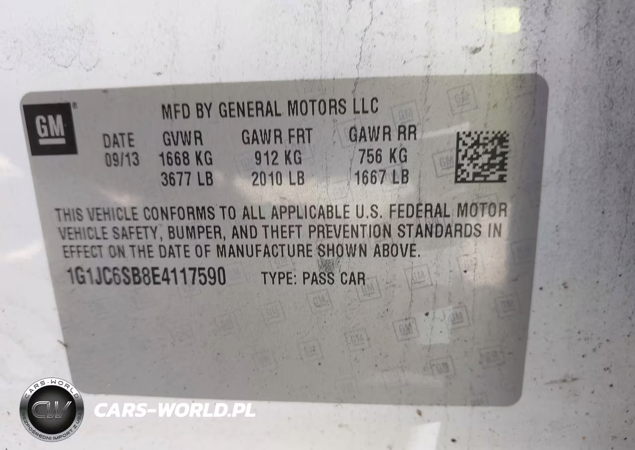 2014 Chevrolet Sonic Lt Auto VIN:1G1JC6SB8E4117590 - 9